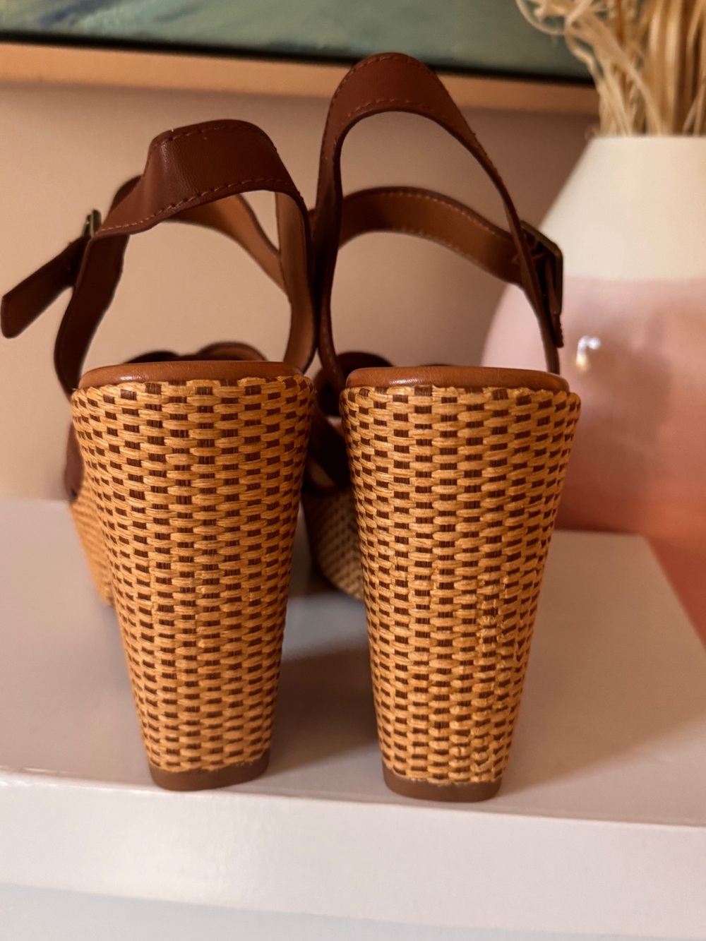 Kork-Ease Brown Woven Platform Sandals - Picture 4 of 6